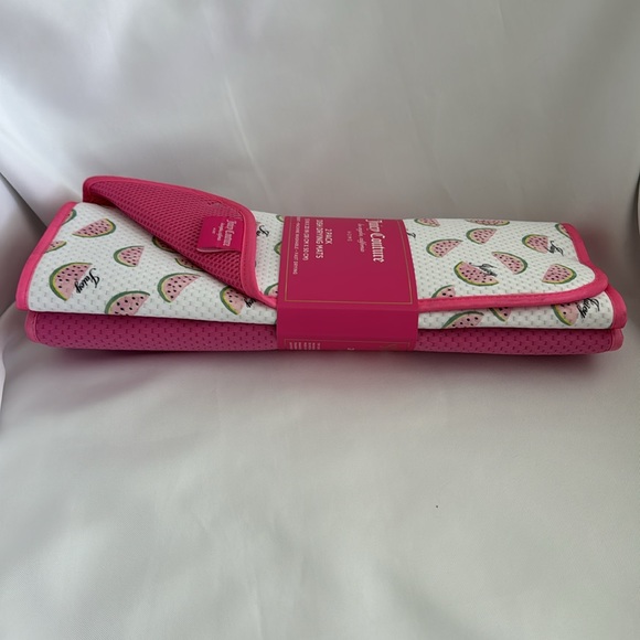Juicy Couture Set of 2 Pink Watermelon Oven Mitts and 2 Dish Drying Mats - NWT - Picture 5 of 8